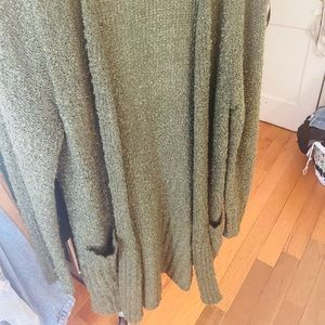 Light green cardigan. Clean and soft ✨ barely used